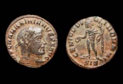 Maximian Hercules, Fraction, Genius Reverse, Exceptional Patina, Sold!